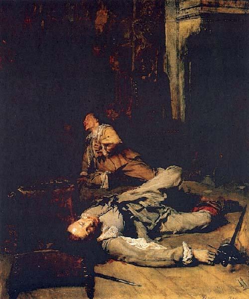 Jean-Louis-Ernest Meissonier The End of the Game oil painting image